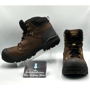 Keen Utility Men's Tan Leather Evanston 6" Steel Toe Work Boots Size 14D 3062